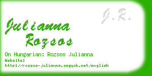 julianna rozsos business card